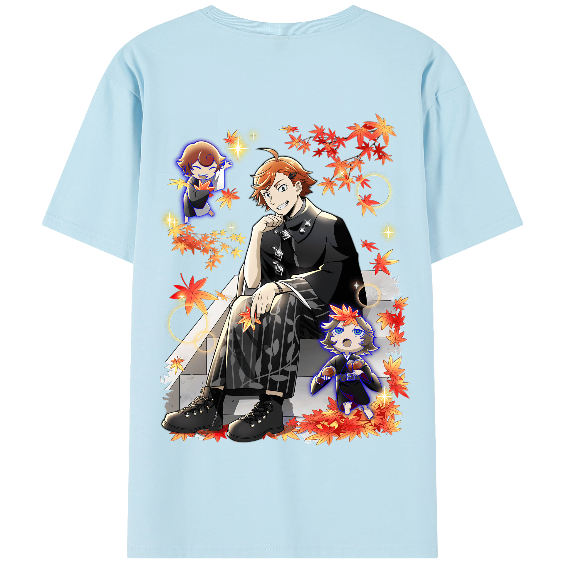 （画像用） 文豪ストレイドッグス Bungo Stray Dogs 綿100％半袖Tシャツ（背面プリント）
